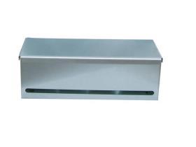 SPENDERHALTER FUER SCHÜRZEN UND MÜLLBEUT  aus Edelstahl, 42 x 13 x 14 cm, silber