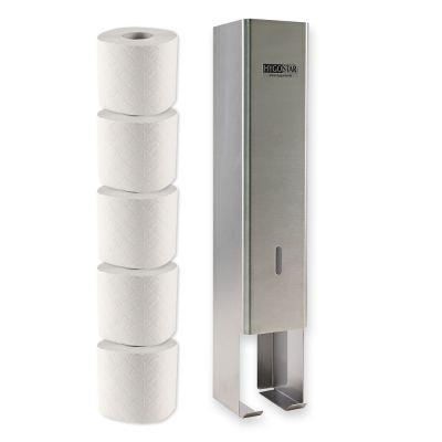 TOILETTENPAPIERSPENDER HYGOCLEAN  B105xH550xT115 mm, Edelstahl, 5 Rollen