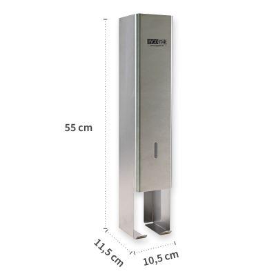 TOILETTENPAPIERSPENDER HYGOCLEAN  B105xH550xT115 mm, Edelstahl, 5 Rollen