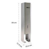 TOILETTENPAPIERSPENDER HYGOCLEAN  B105xH550xT115 mm, Edelstahl, 5 Rollen