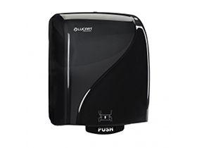 HANDTUCHROLLENSPENDER LUCART  381 x 290 x 223 mm, schw., 1-Roll-Spend. - Scheitlin Papier HANDTUCHROLLENSPENDER LUCART  381 x 290 x 223 mm, schw., 1-Roll-Spend.