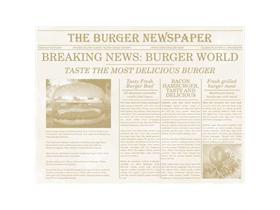 TISCHSETS PAPIER  40 x 30 cm, Newspaper (beige)