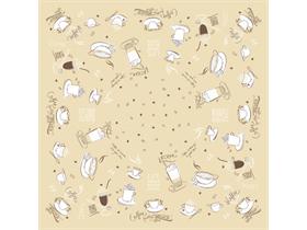 TISCHDECKE AIRLAID  80x80 cm 1/8-Falz, Tasty Coffee (braun)