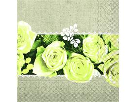 SERVIETTEN TISSUE  33 x 33 cm, Lovely Roses (gelb) - Scheitlin Papier SERVIETTEN TISSUE  33 x 33 cm, Lovely Roses (gelb)