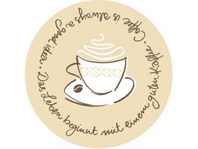 TASSENUNTERSETZER TISSUE  90 mm Durchmesser, Tasty Coffee (braun)