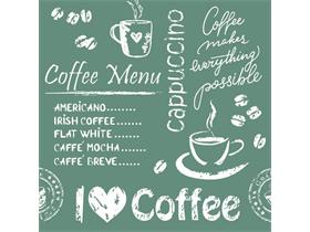 TASSENUNTERSETZER TISSUE  90 x 90 mm, Coffee time (anthrazit)