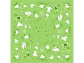 TISCHDECKE AIRLAID  80 x 80 cm 1/8-Falz, Tasty Coffee (oliv)