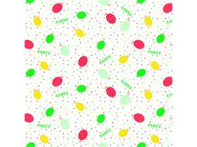 TISCHDECKE AIRLAID  80x80cm 1/8-Falz, Party Ballon rot/grün