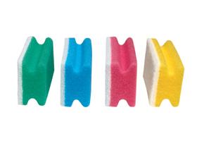 SCHWAMM KRATZFREI MEIKO  15 x 7 x 4.5 cm, rot/weiss