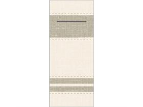 BESTECKSERVIETTEN AIRLAID  40x33 cm 1/8 Falz, Brooklyn beige/grey