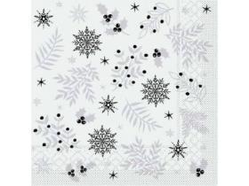 SERVIETTEN TISSUE  33 x 33 cm, "Alvin grau"