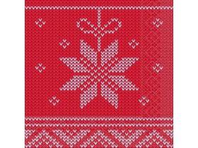 SERVIETTEN TISSUE  33 x 33 cm, "Mick rot-bordeaux"