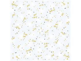 TISCHDECKE AIRLAID  80 x 80 cm 1/8-Falz, Cheers