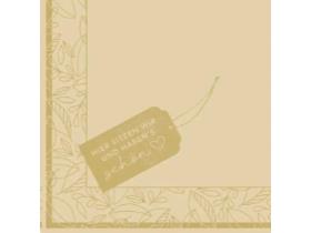 SERVIETTEN AIRLAID  40 x 40 cm, 1/4 Falz, Etikett Karton br.