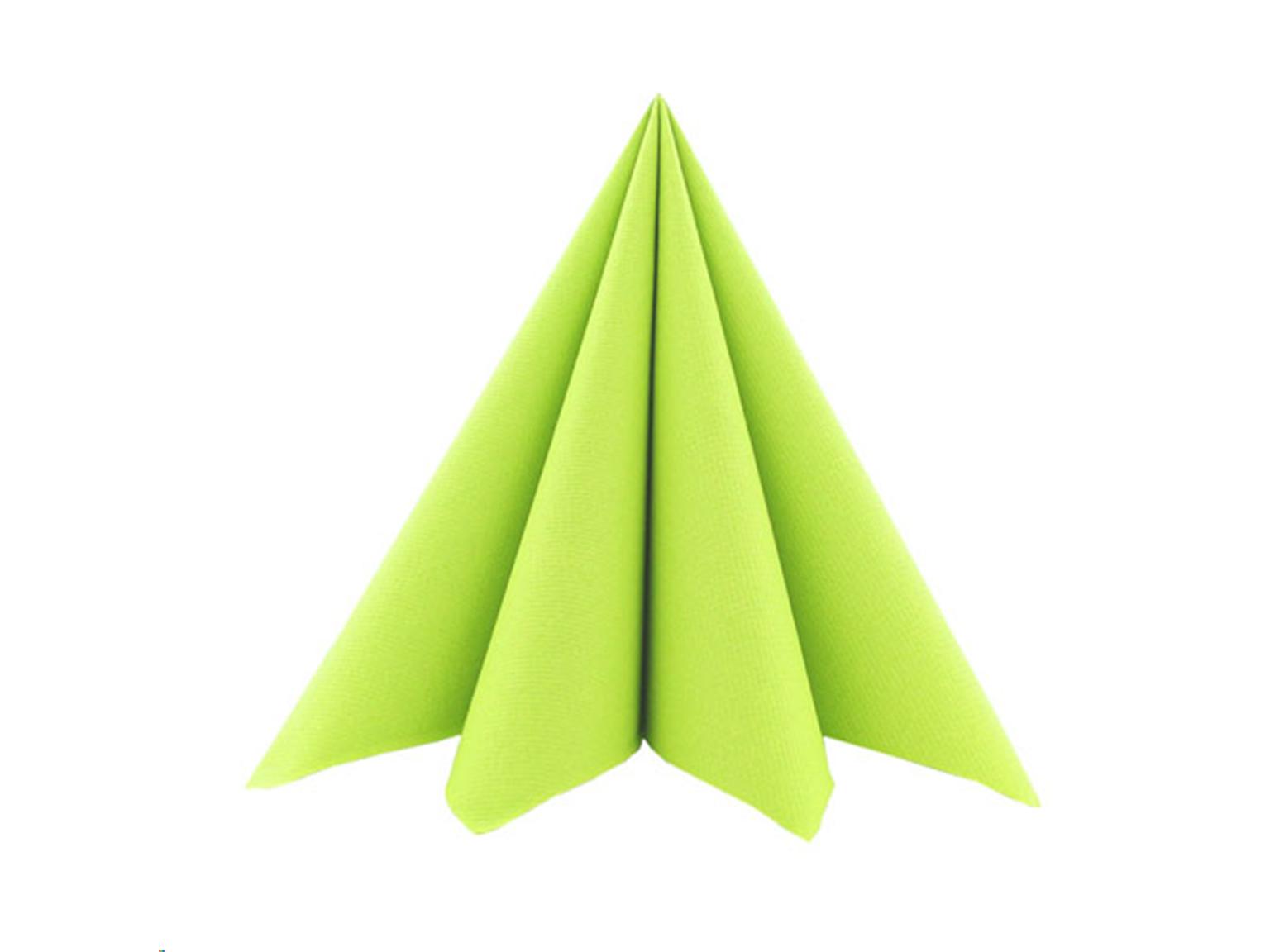 SERVIETTEN AIRLAID  40 x 40 cm, UNI, lime