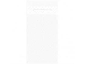 BESTECKSERVIETTEN TISSUE-DELUXE-LIGHT  40 x 40 cm 1/8 Falz, UNI, weiss