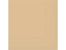 SERVIETTEN TISSUE  24 x 24 cm, UNI, sand
