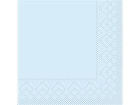 SERVIETTEN TISSUE  24 x 24 cm, UNI, hellblau