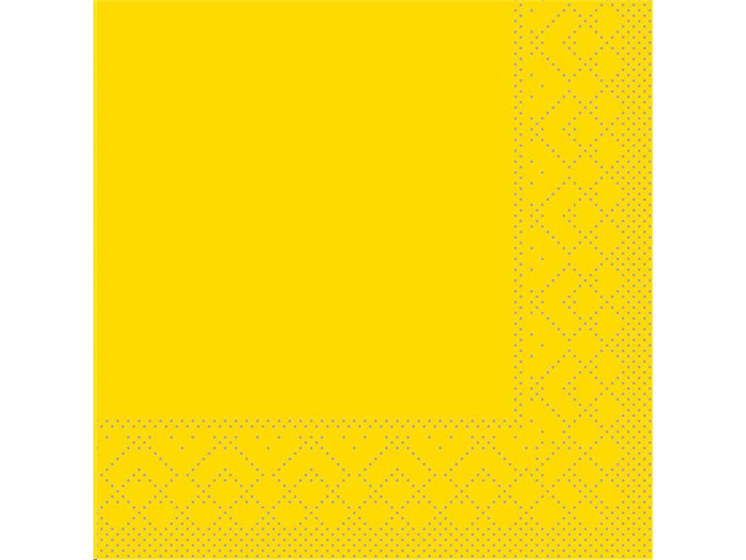 SERVIETTEN TISSUE  24 x 24 cm, UNI, gelb
