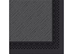 SERVIETTEN TISSUE-DELUXE-LIGHT  40 x 40 cm, UNI, schwarz