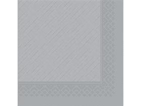 SERVIETTEN TISSUE-DELUXE-LIGHT  40 x 40 cm, UNI, grau