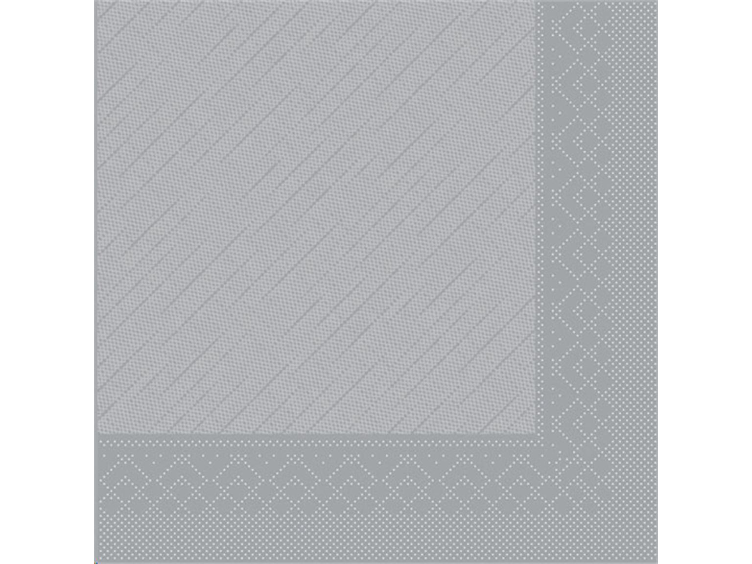 SERVIETTEN TISSUE-DELUXE-LIGHT  40 x 40 cm, UNI, grau