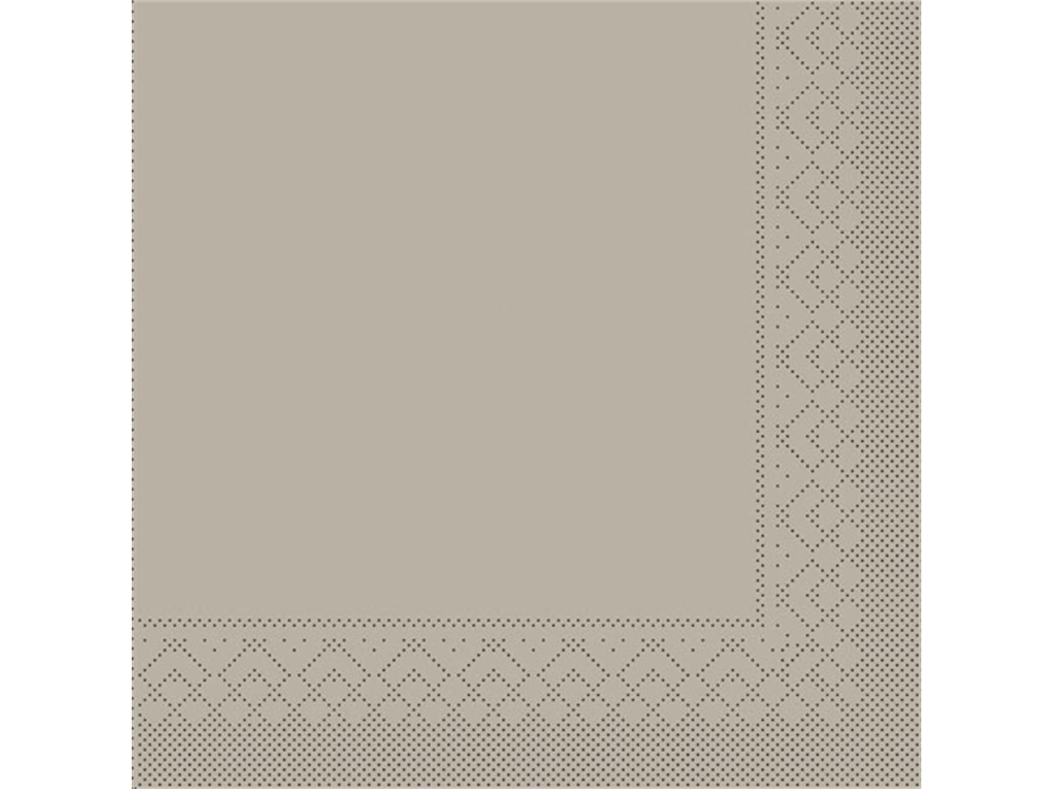 SERVIETTEN TISSUE  40 x 40 cm, UNI, beige grey