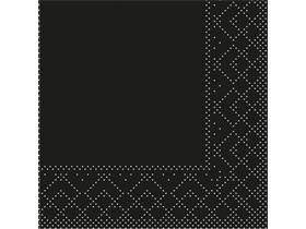 SERVIETTEN TISSUE  20 x 20 cm, UNI, schwarz