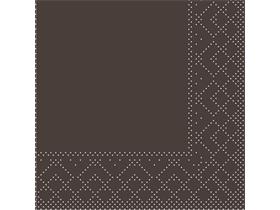 SERVIETTEN TISSUE  20 x 20 cm, UNI, braun