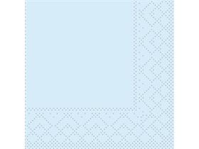 SERVIETTEN TISSUE  20 x 20 cm, UNI, hellblau