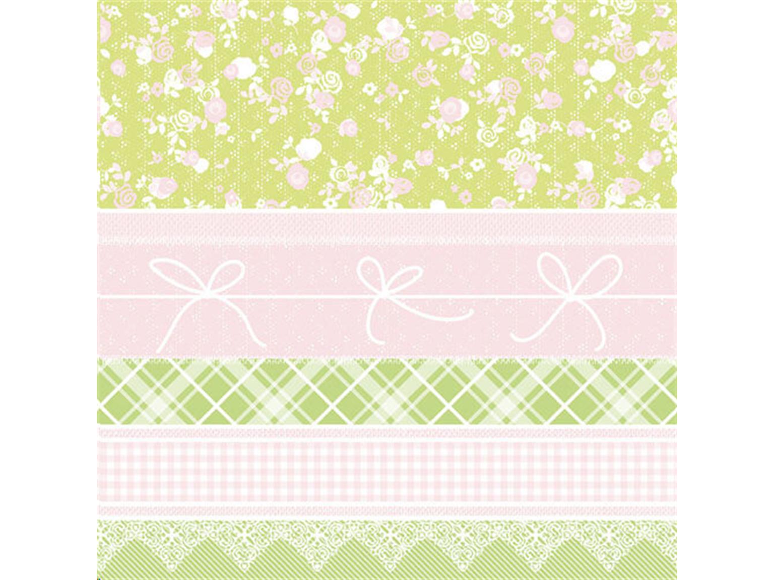 SERVIETTEN AIRLAID  40 x 40 cm, Hermine (pink-lime)