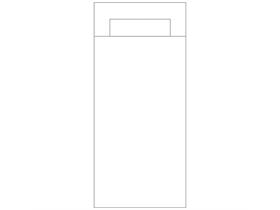 BESTECKTASCHE TISSUE  202 x 85 mm, UNI, weiss