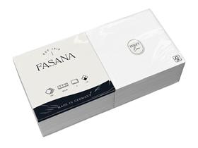 SERVIETTEN FASANA  40 x 40 cm, 2-lagig, 1/4 Falz, weiss - Scheitlin Papier SERVIETTEN FASANA  40 x 40 cm, 2-lagig, 1/4 Falz, weiss