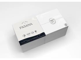 SERVIETTEN FASANA  33 x 33 cm, 3-lagig, 1/8 Falz, weiss