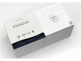 SERVIETTEN FASANA  40 x 40 cm, 3-lagig, 1/4 Falz, weiss - Scheitlin Papier SERVIETTEN FASANA  40 x 40 cm, 3-lagig, 1/4 Falz, weiss