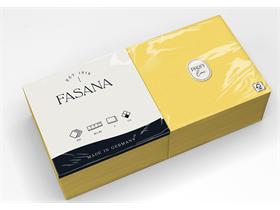 SERVIETTEN FASANA  40 x 40 cm, 2-lagig, 1/4 Falz,sonnengelb - Scheitlin Papier SERVIETTEN FASANA  40 x 40 cm, 2-lagig, 1/4 Falz,sonnengelb