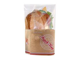SNACKBAG BRAUN LARGE  21.5 x 8/5 x13 cm+10 cm Klappe, 2-farbig