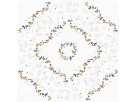 TISCHDECKEN AIRLAID MIT MOTIV  "Brenda", 80 x 80 cm, weiss