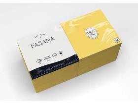 SERVIETTEN FASANA  40 x 40 cm, 3-lagig, 1/4 Falz,sonnengelb