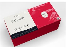 SERVIETTEN FASANA  40 x 40 cm, 3-lagig, 1/8 Falz, rot