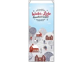 SEITENFALTENBEUTEL WINTER-LIEBE  12 x 5 x 28 cm, Grösse 1, "Winter-Liebe" - Scheitlin Papier SEITENFALTENBEUTEL WINTER-LIEBE  12 x 5 x 28 cm, Grösse 1, "Winter-Liebe"