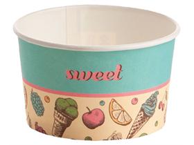 EISBECHER GROOVY  190 cc (ø85 mm, H:50 mm), türkis (sweet) - Scheitlin Papier EISBECHER GROOVY  190 cc (ø85 mm, H:50 mm), türkis (sweet)
