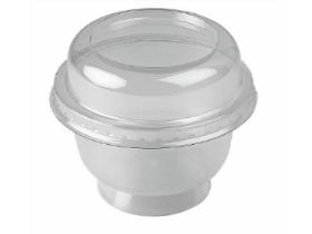 DESSERTBECHER INKL. DECKEL  210 ml, rund, PP (leicht milchig)