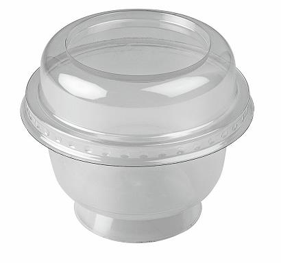 DESSERTBECHER INKL. DECKEL  210 ml, rund, PP (leicht milchig)