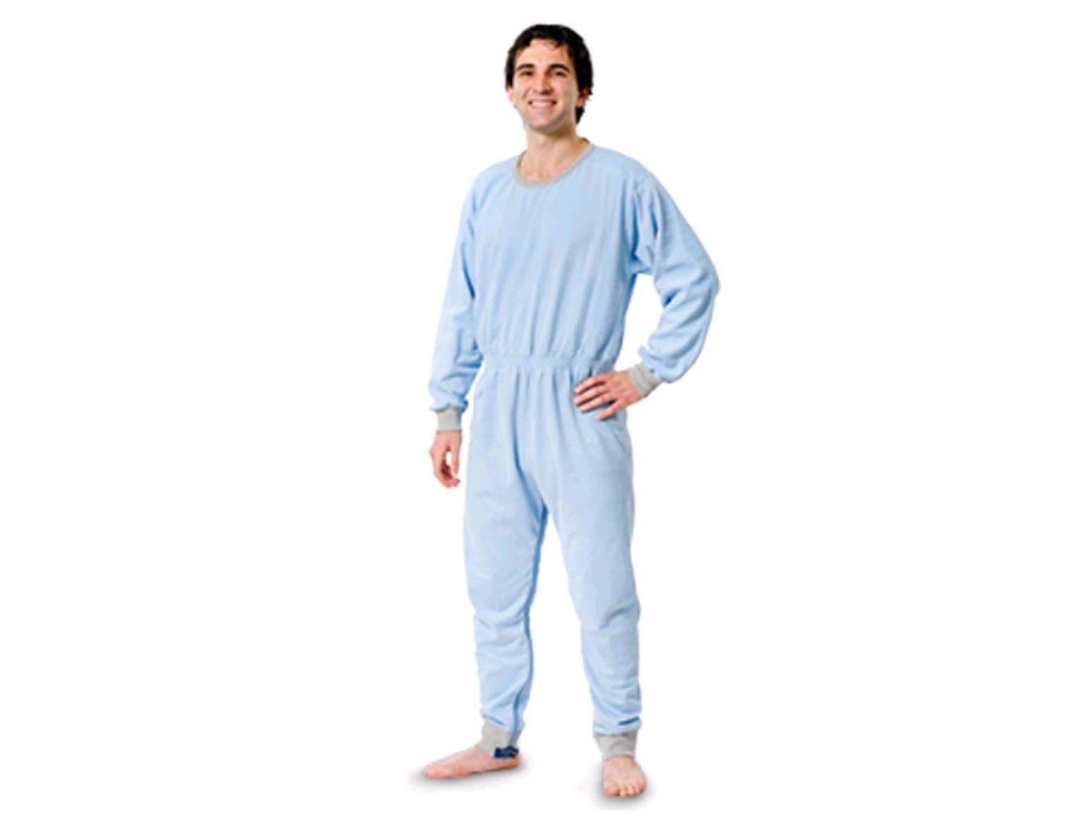 PATIENTENOVERALL LANG DUTCHBLUE  NIGHTIES LANG, Gr. S, hellblau