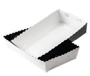 GEBÄCKSCHALE  schwarz/weiss, 19 x 12 x 3.5 cm
