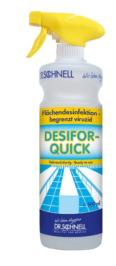 REINIGUNGSMITTEL DR.SCHNELL  DESIFOR-QUICK, 6x0.5 Lt. m. Sprühkopf