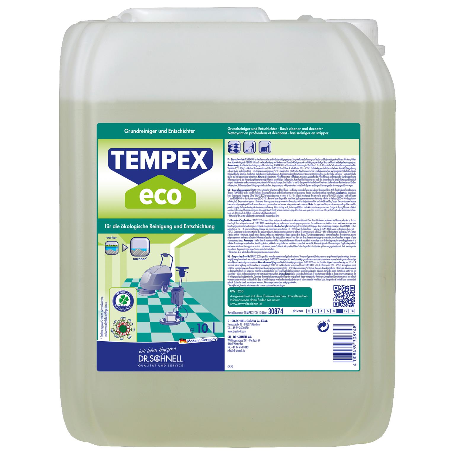 REINIGUNGSMITTEL DR.SCHNELL  Tempex ECO, Entschichter, 10 L