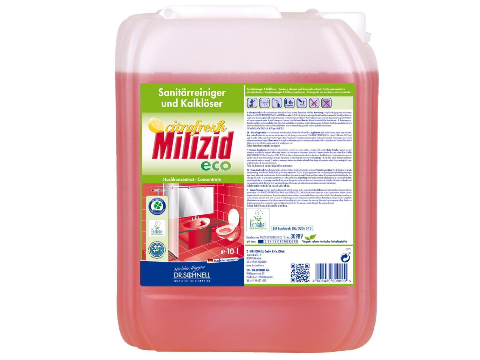 REINIGUNGSMITTEL DR.SCHNELL  Milizid Citrofresh ECO, 10 Liter Bidon