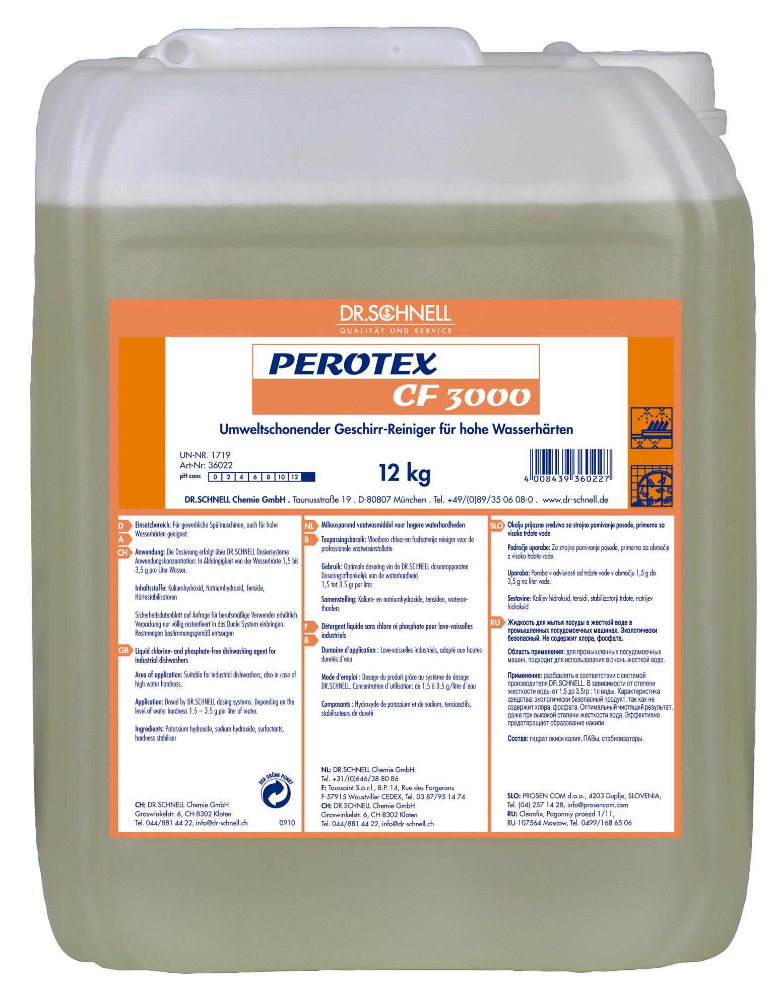 REINIGUNGSMITTEL DR.SCHNELL  Perotex CF3000, 12 kg Bidon